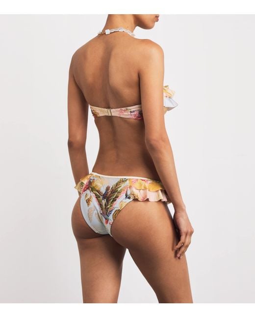 Zimmermann Metallic Frill-Trim Ascension Bikini