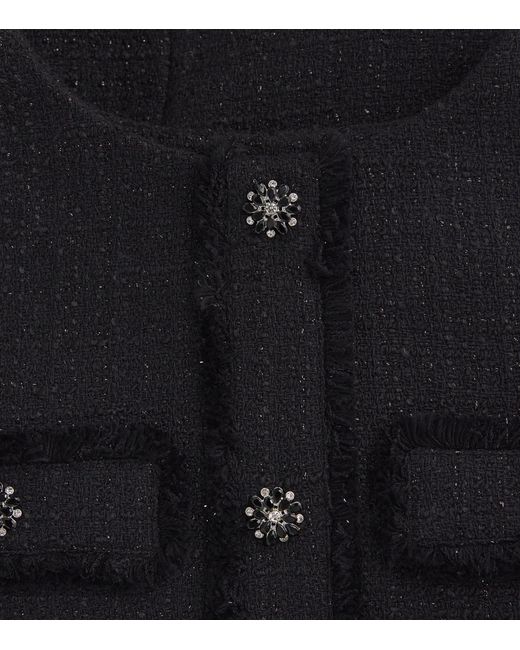 Maje Black Tweed 2-In-1 Mini Dress