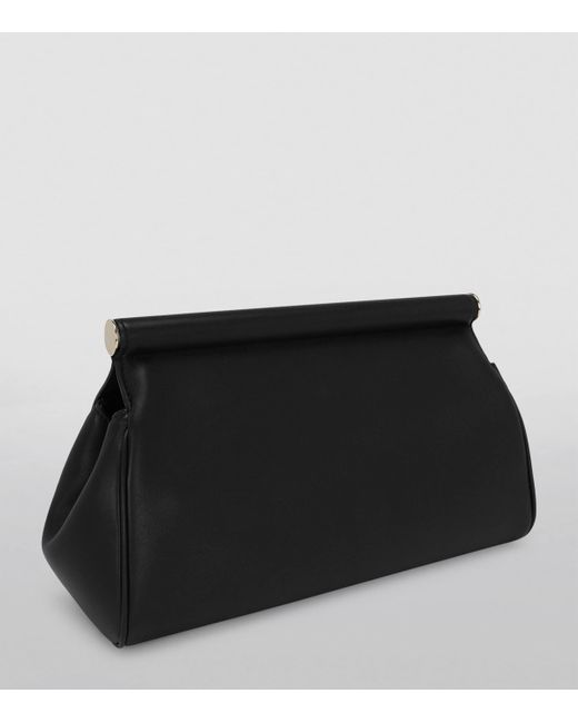 Dolce & Gabbana Black Large Leather Sicily Clutch Bag