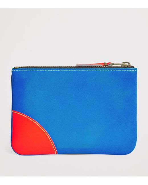 Comme des Garçons Green Small Leather Super Fluo Pouch for men