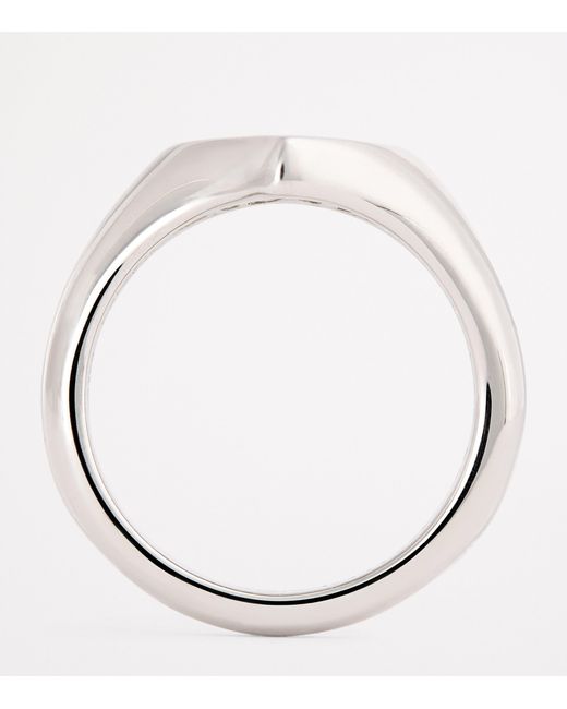 Vivienne Westwood White Sterling Marybelle Ring for men