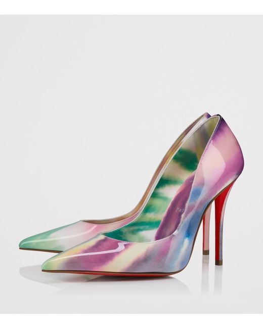 Christian Louboutin Pink Miss Z Tie-Dye Patent Leather Pumps 100