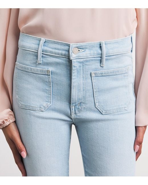 Mother Blue The Patch Pocket Weekender Flared Jeans