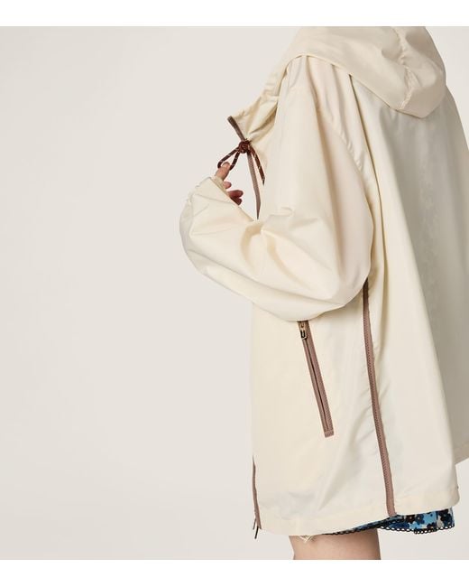 Miu Miu Natural Technical Hooded Jacket