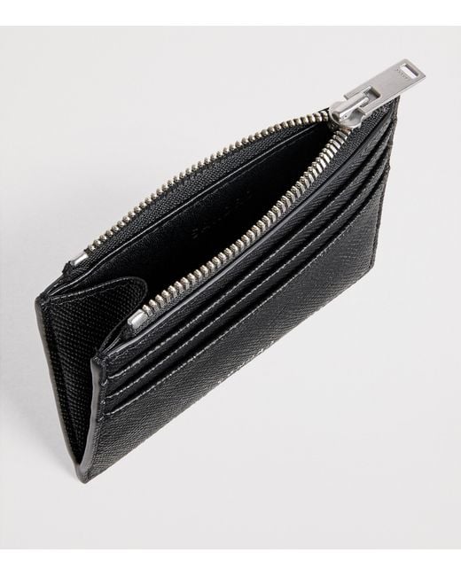 Sandro Black Leather Card Holder for men