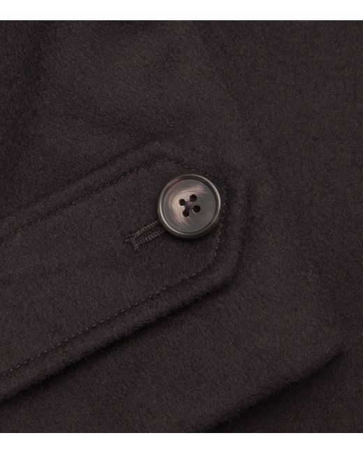 PAIGE Black Wool-Blend Pennington Overcoat for men