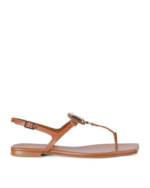 Roger Vivier Leather Viv By The Sea Sandals in Brown | Lyst