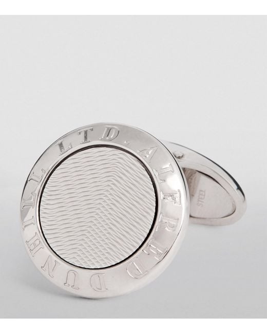 Dunhill White Logo Cufflinks for men