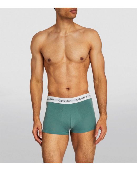 Calvin Klein Gray Cotton Stretch Boxer Briefs (pack Of 3) for men