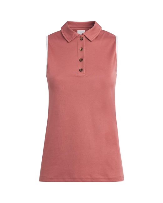 Eleventy Pink Cotton Sleeveless Polo Shirt