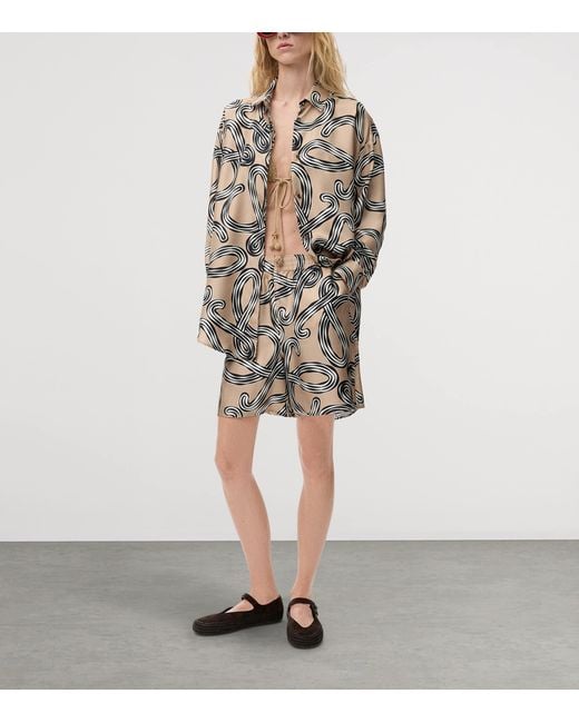 Loewe Gray X Paula's Ibiza Silk Oversized Shirt