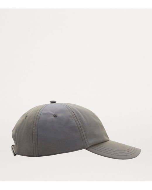 Burberry Gray Cotton Baseball Cap for men