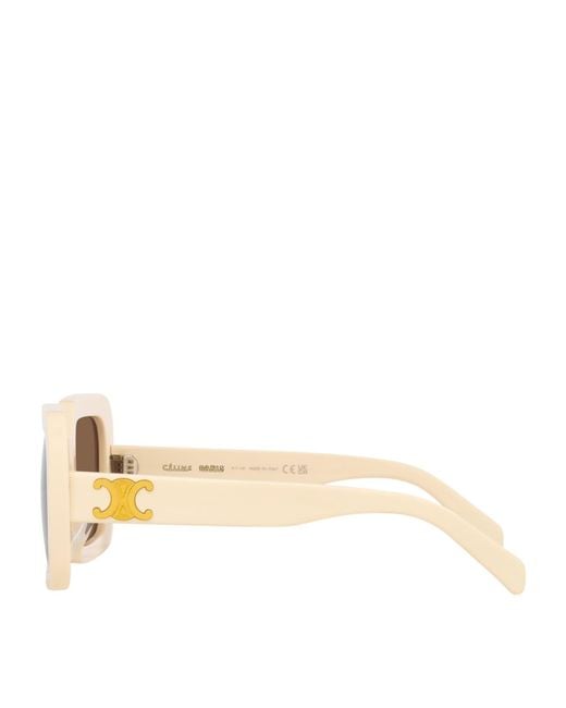 Céline Brown Oversized Square Triomphe Sunglasses