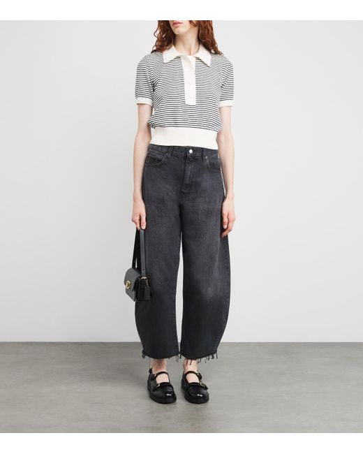 FRAME Blue The Bubble Crop Jeans