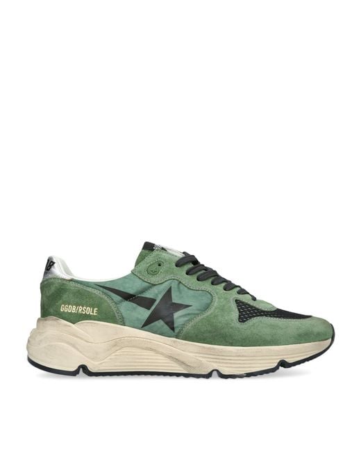 Golden Goose Deluxe Brand Green Running Sole Sneakers for men