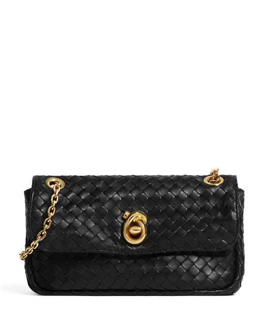 Bottega Veneta Black Baby Leather Madison Shoulder Bag
