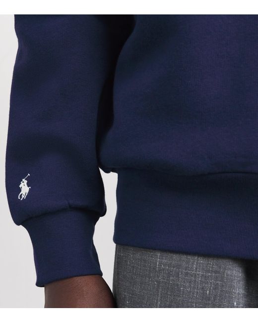 Polo Ralph Lauren Blue Cotton-Blend Logo Sweatshirt for men