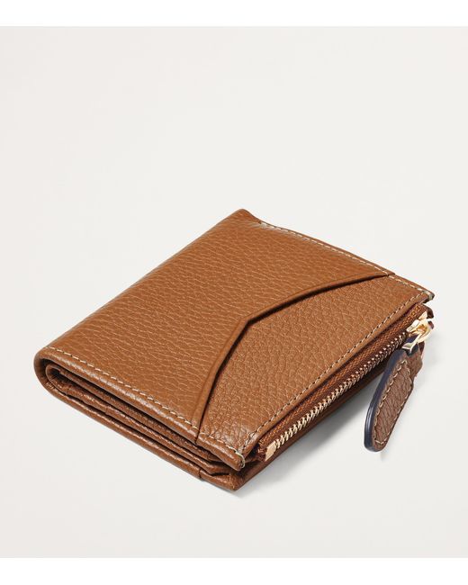 Aspinal Brown Leather Hudson Coin And Card Holder
