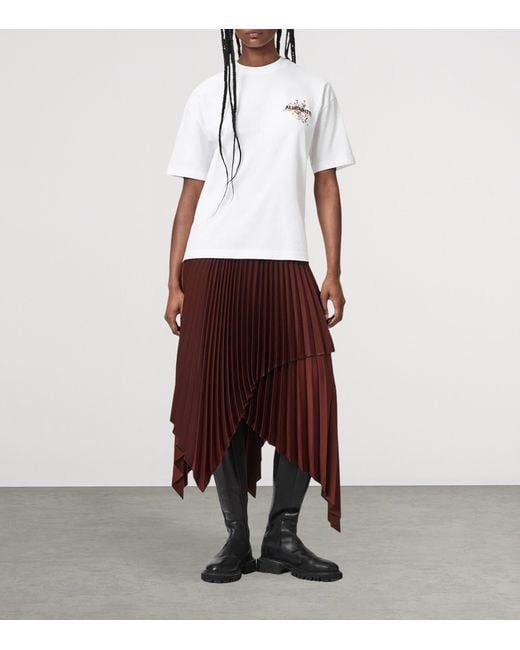 AllSaints White Valen Etta Oversized T-Shirt