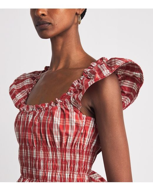 Faithfull The Brand Cotton Shirred Janne Top