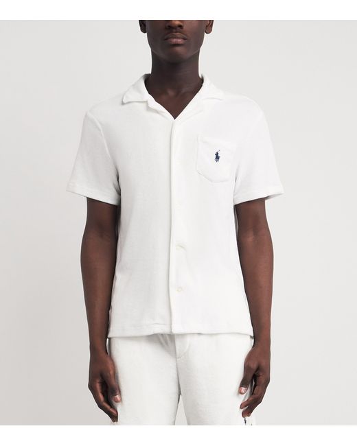 Polo Ralph Lauren White Cotton Terry Short-Sleeve Shirt for men