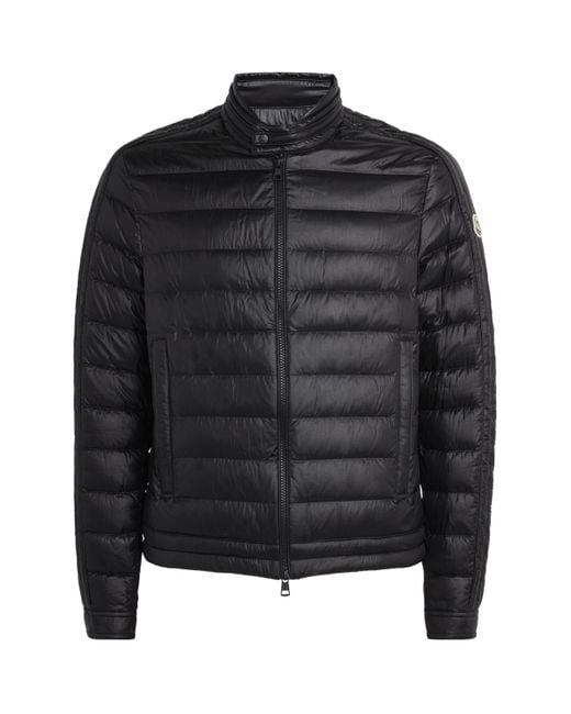 Moncler Black Jacobus Down Biker Jacket for men