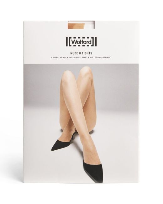 Wolford White Nude 8 Tights