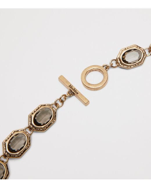 Max Mara Metallic Embellished Choker Necklace