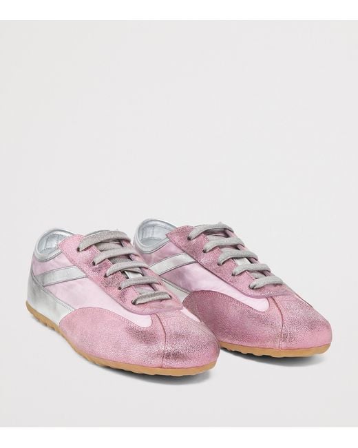 McQueen Pink Leather Boxe Sneakers