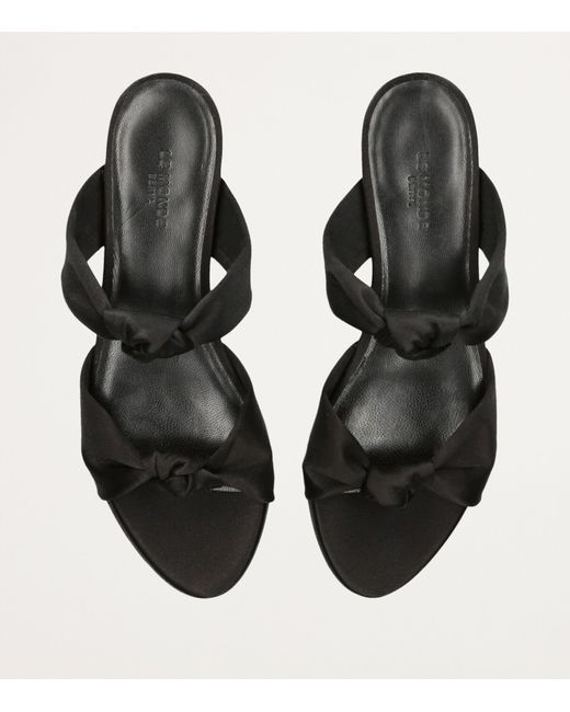Le Monde Beryl Black Knotted Flat Sandals