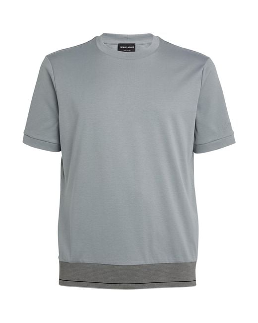 Giorgio Armani Gray Organic Cotton T-shirt for men