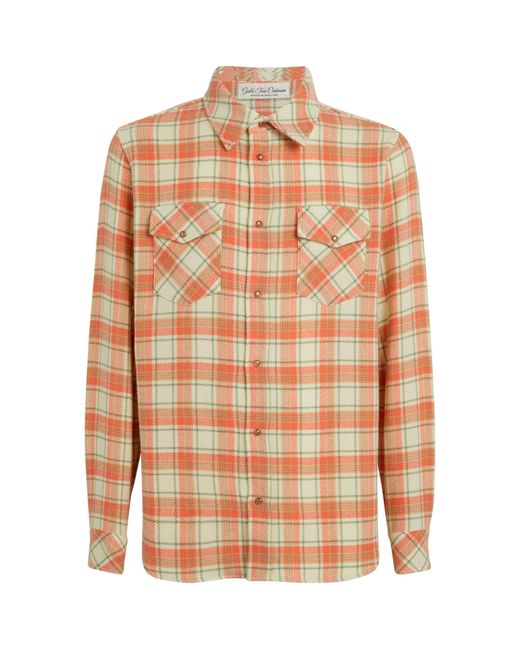 God's True Cashmere Cashmere And Orange Sunstone Redrock Shirt for men