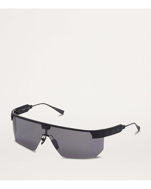 BALMAIN EYEWEAR Gray Rectangular Major Sunglasses