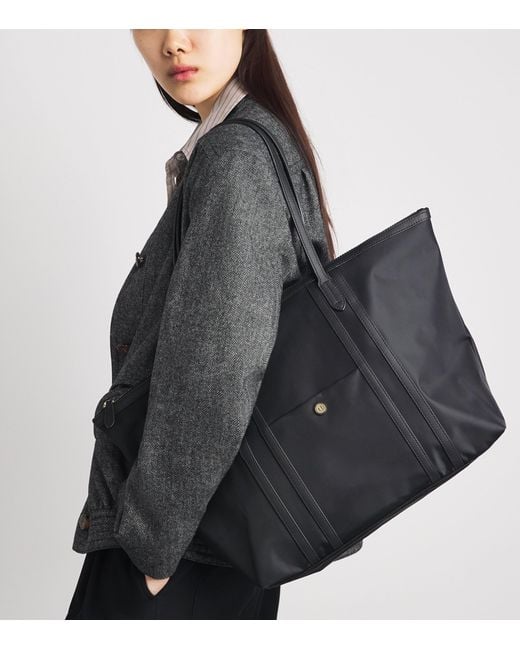 Harrods Black Nylon Jetsetter Tote Bag