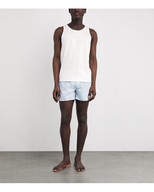 Hanro White Cotton Sporty Vest for men