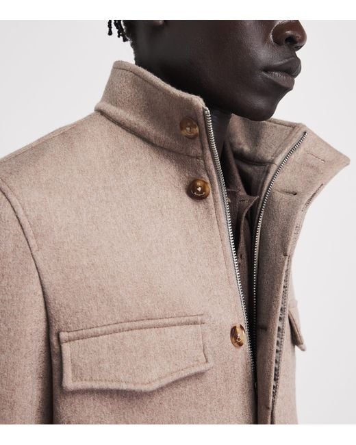 Marco Pescarolo Brown Stretch-Cashmere Titan Jacket for men