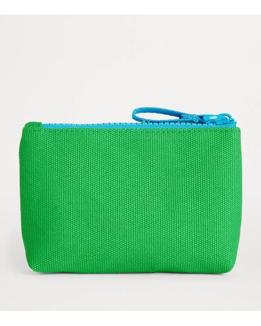 Harrods Green Cotton Logo Coin Purse