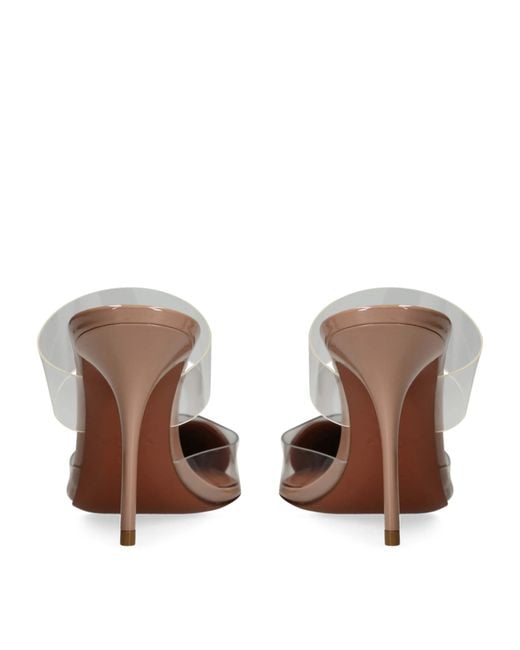 Alaïa White Patent Leather Heart Mules 90