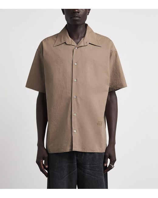 MM6 by Maison Margiela Brown Cotton Short-Sleeve Shirt for men