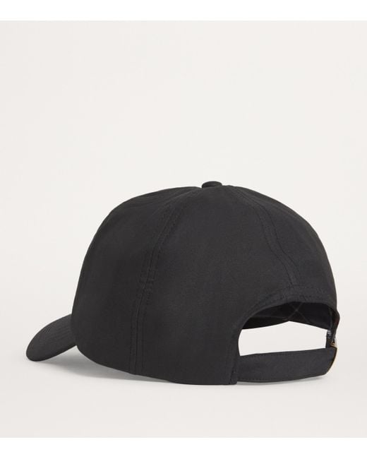 Barbour Black Wax Sports Baseball Cap for men