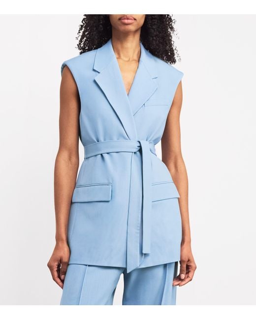 Camilla & Marc Blue Wool Atlantis Blazer Vest