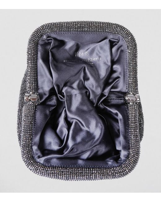Benedetta Bruzziches Gray Embellished Venus La Petite Clutch Bag