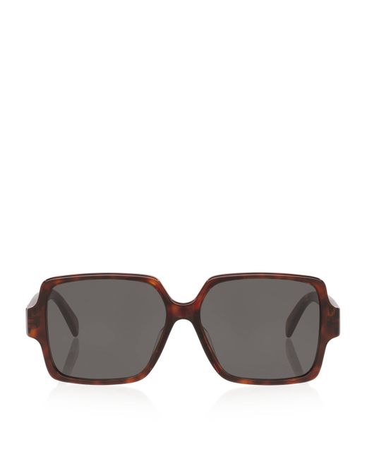 Céline Gray Tortoiseshell Triomphe Cl40316U Square Sunglasses