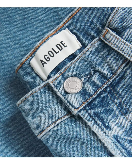 Agolde Blue Harper Relaxed Straight Jeans