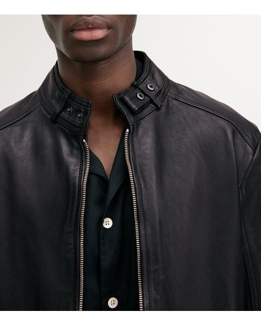 AllSaints Black Cora Leather Jacket for men