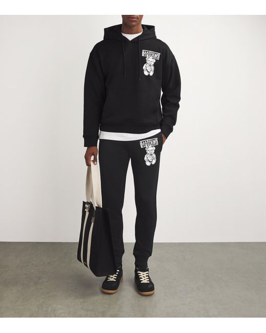 Moschino Black Sketch Bear Sweatpants for men