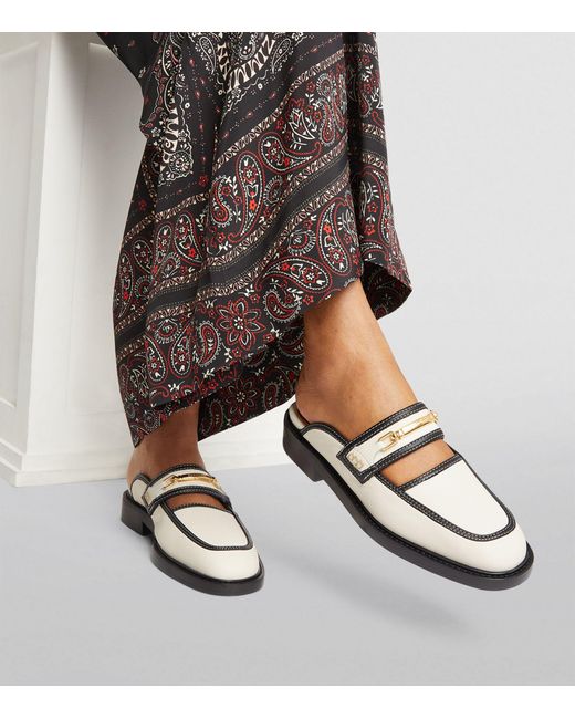 Zimmermann White Leather Bacall Loafers