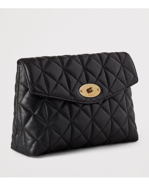 Mulberry Black Large Leather Darley Cosmetic Pouch