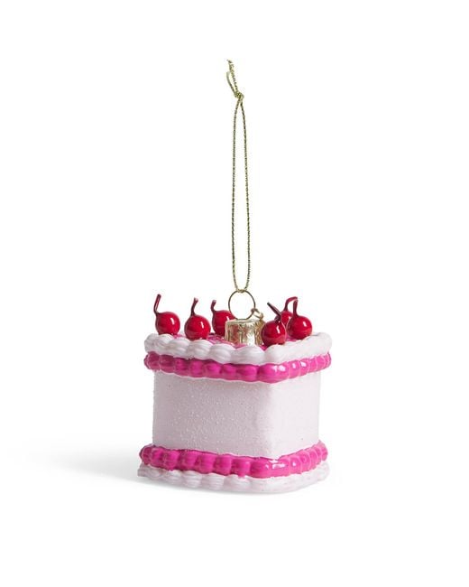 Harrods Pink Heart-Shaped Cake Tree Decoration