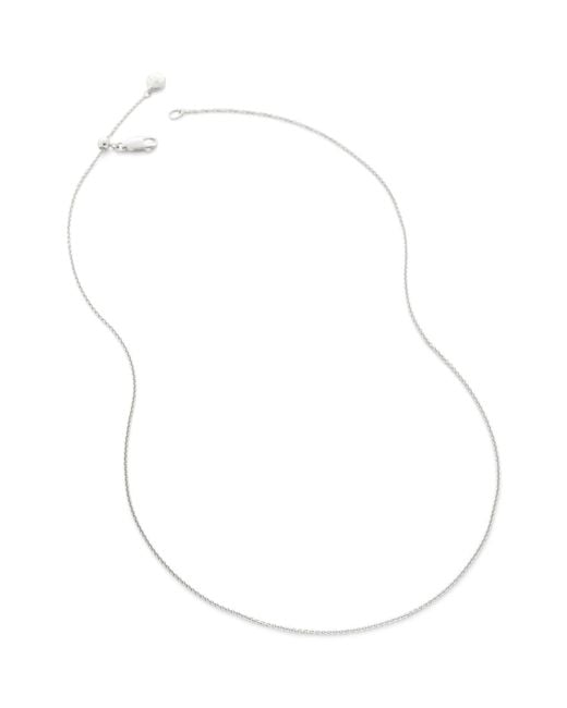 Monica Vinader White Sterling Chain Necklace
